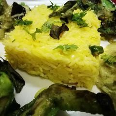 A picture of Butter garlic rice.
