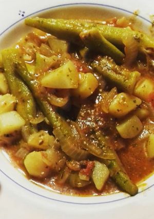 A picture of Moroccan Okra Stew (Mlakhia).