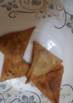 A picture of Chicken samosa.