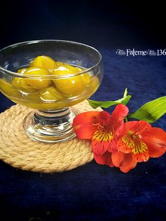 عکسی از دستور کمپوت گوجه سبز