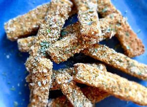 Foto principal de Fingers de tofu rebozado con agave y especias ~