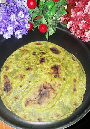 पालक पराठा (palak paratha recipe in Hindi) रेसिपी मुख्य फोटो