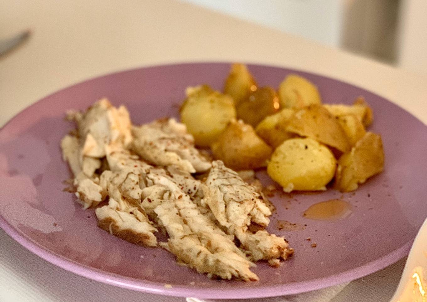 Lubina a la sal en su punto