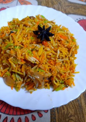 A picture of Veg Dum biryani.