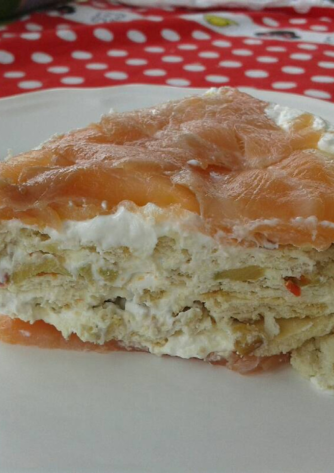 Una foto de Pastel de salmón original