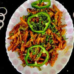 A picture of Chilli potato (indochinese cuisine).