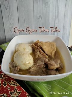 Foto resep *Opor Ayam Telur Tahu* Menu pelengkap Nasi Ayam Semarang