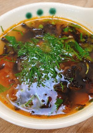 Hình của món Canh rong biển chua cay.