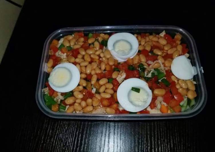 Salad with eggs