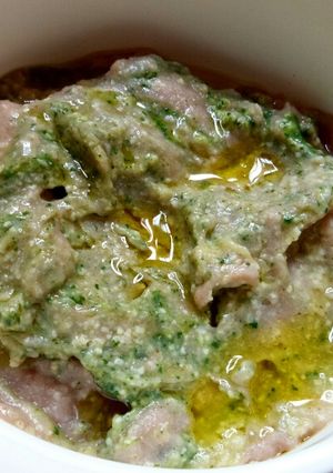 Foto resep Puree Beras Merah Tempe Sawi MPASI