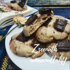 Dark Chocolate and Vanilla Soft Cookies A picture of Dark Chocolate and Vanilla Soft Cookies.
