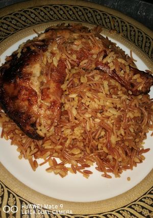 صورة لوصفة رز بالشعريه ولسان العصفور 🍚