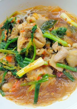 รูปของ ต้มไก่ใส่เส้นร้อน(อาหารอีสาน)