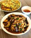 Cá tím xào thịt băm