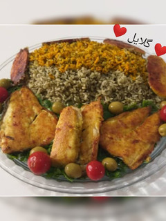 عکسی از دستور سبزی پلو با ماهی 😋