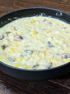 A picture of Hunter's Meaty Potato Chowder.