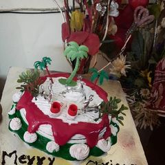 Christmas 🍫 chocolate choco chips whip cream cake A picture of Christmas 🍫 chocolate choco chips whip cream cake.