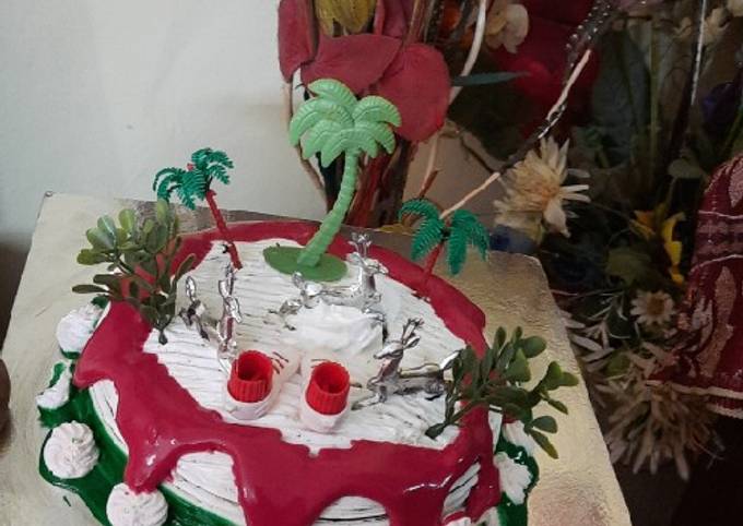 Step-by-Step Guide to Make Perfect Christmas 🍫 chocolate choco chips whip cream cake