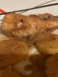 Monkfish Tails with Potatoes in Green Sauce