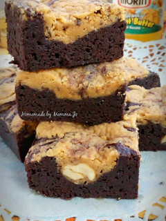 Foto resep Cashew and Peanut Butter Brownie