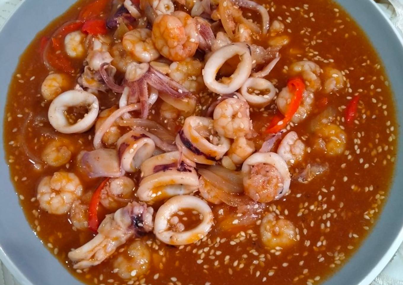 Udang Cumi Pedas Manis
