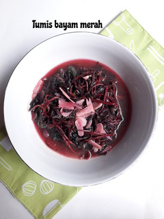 Foto resep Tumis bayam merah