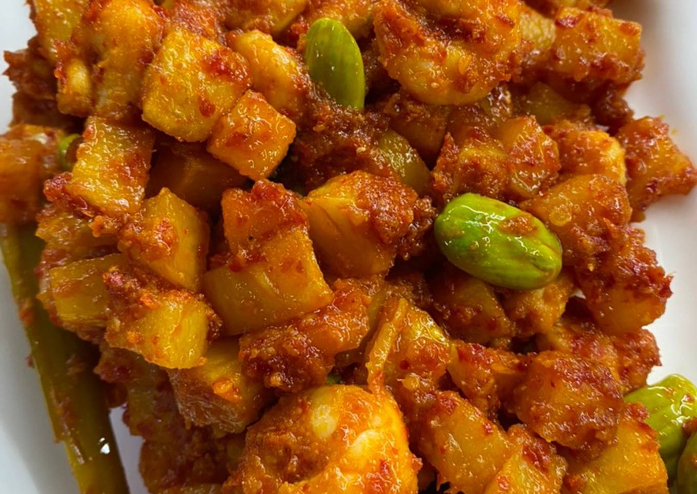 Sambal goreng kentang udang & pete