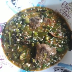 A picture of Okro soup.