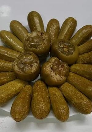 صورة لوصفة محشي كوسا وفليفلة بالليمون