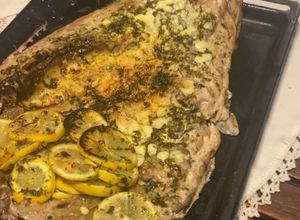 Una foto de Corvina a la parrilla