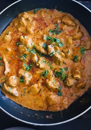 A picture of Buttered creamy mutton #festivedishrecipecontest.