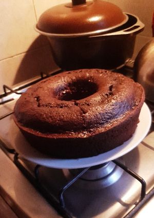 Una foto de Torta de chocolate, miel y coco