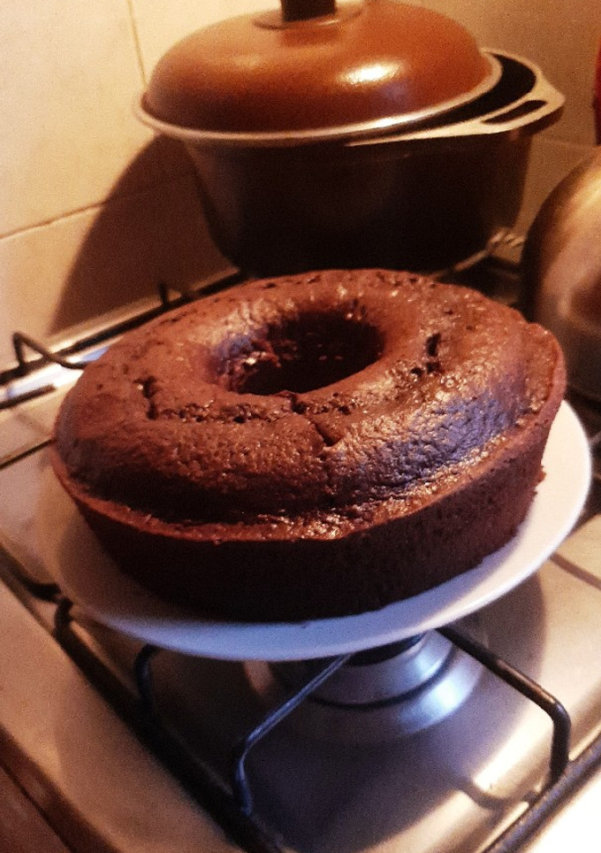 Una foto de Torta de chocolate, miel y coco