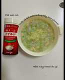 Cháo cá hồi măng tây mix phomai