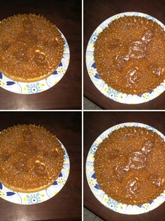 Una foto de Budín de coco y dulce de leche