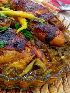 صورة لوصفة لوبيا خضراء فالفرن
