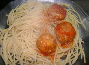 Una foto de Spaghetti con albóndigas de La Dama y El Vagabundo
