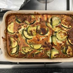 A picture of Courgette & Feta Clafoutis.