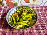 Tindora marcha Sabharo (round gourd & green chili)