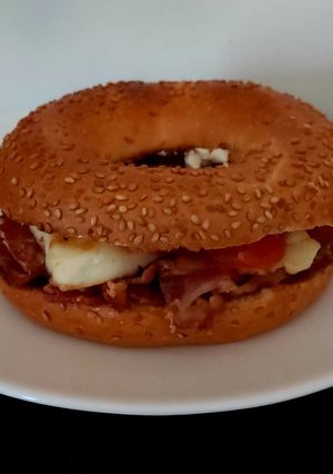 A picture of My Morning Bagel 😋#breakfast.