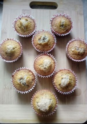 Rumos-diós-csokis muffin recept fotója
