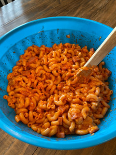 A picture of Cold macaroni salad.