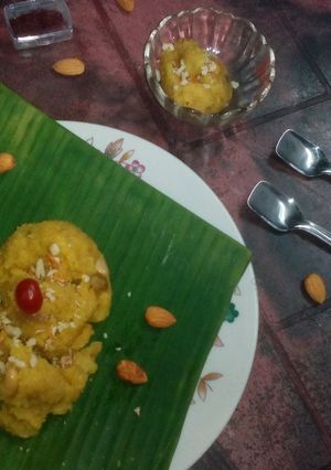 A picture of Moong dal halwa.