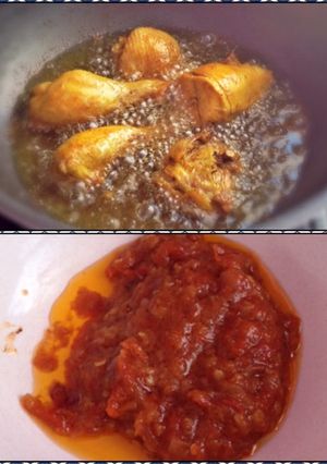 Foto resep Ayam goreng sambal terasi