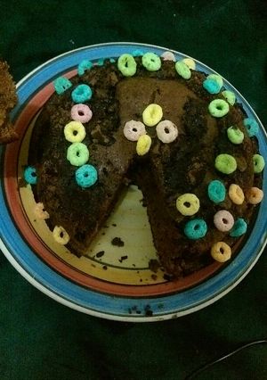 Una foto de Pastel de chocolate, sencillo