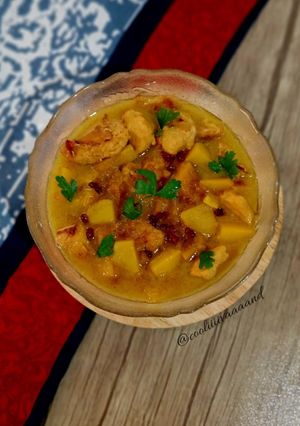 عکسی از دستور خوراک مرغ و سبزیجات