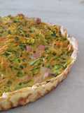 Tarta de zapallitos, zanahoria y jamón