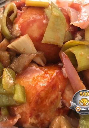 Una foto de Pollo a la cazadora
