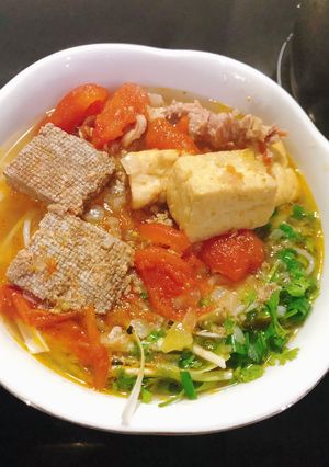 Hình của món Bún riêu cua bắp bò.
