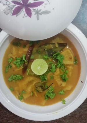 A picture of Dal dhokli.